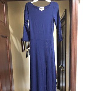 Navy Blue Sabo Skirt Maxi Dress Bodycon Size Small